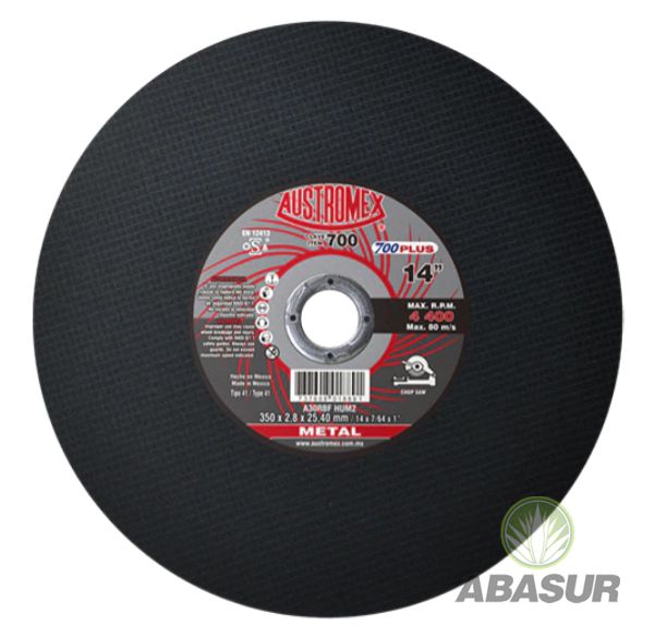 700 1 - Disco para corte de metal (huecos) de 14” AUSTROMEX HUM, modelo 700