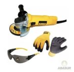 Esmeriladora angular DeWalt 4- 1/2 pulgadas 800w con guantes y lentes, modelo DWE4020-SIB3